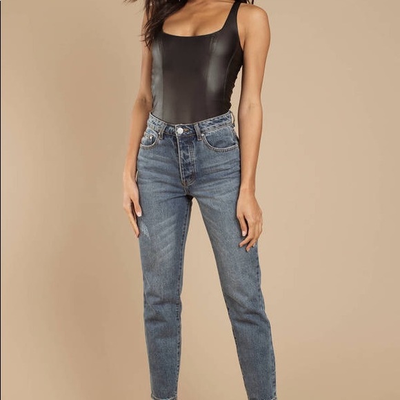 Free People Faux Leather Bodysuit - Picture 9 of 10